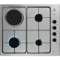 Electrolux EGL62821OX Piano cottura misto Serie 300 Mixed 60cm. Colore del prodotto: Acciaio inox, Posizionamento dell'apparecchio: Da incasso, Dimensione della larghezza del piano cottura: 60 cm. ...