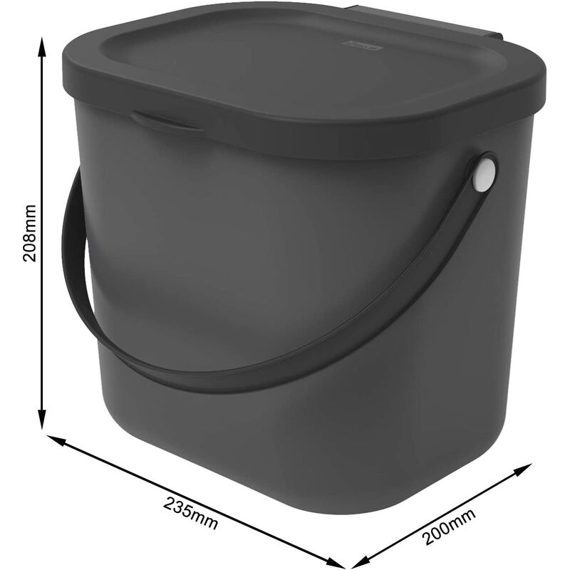 ML-Design Cestino per Rifiuti 3 x 20 L Antracite con 2 Scomparti Pattumiera  per Raccolta Differenziata 60 L Rettangolare con Pedali Riciclaggio