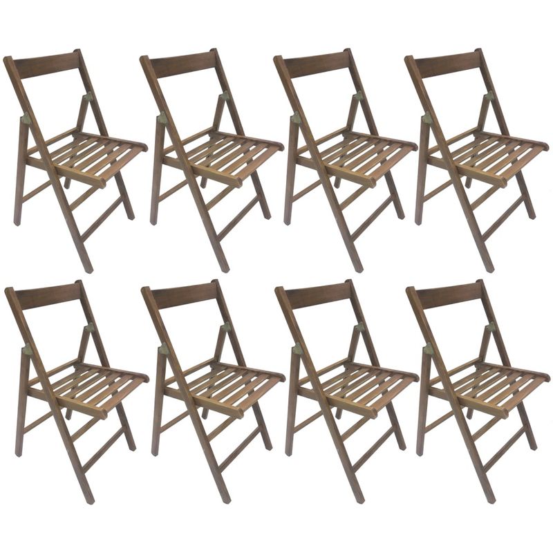 4 sedie pieghevole sedia birreria legno naturale campeggio