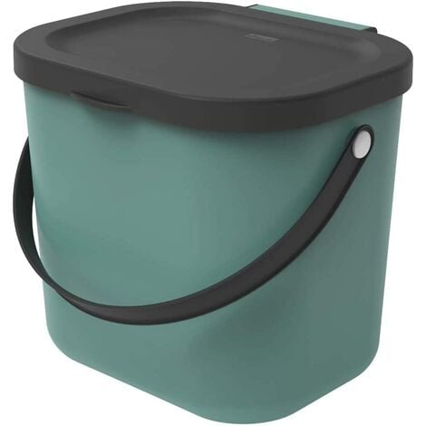 Rotho Albula Cestino Bio con Coperchio e Manico per la Cucina, Plastica (PP)  senza BPA, Verde