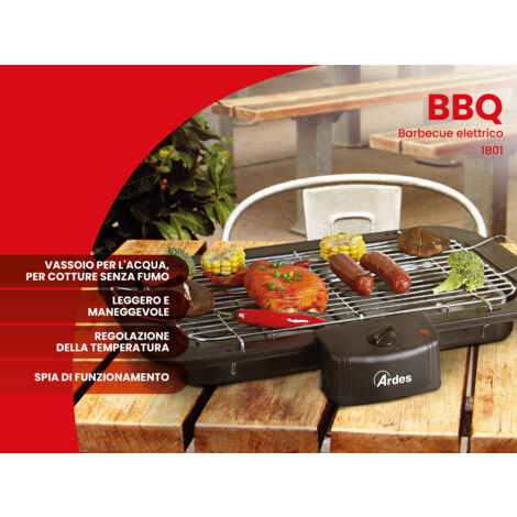 Ardes Barbecue Elettrico Senza Fumo 2200W - Griglia Portatile Con Regolazione Temperatura - Foto 3