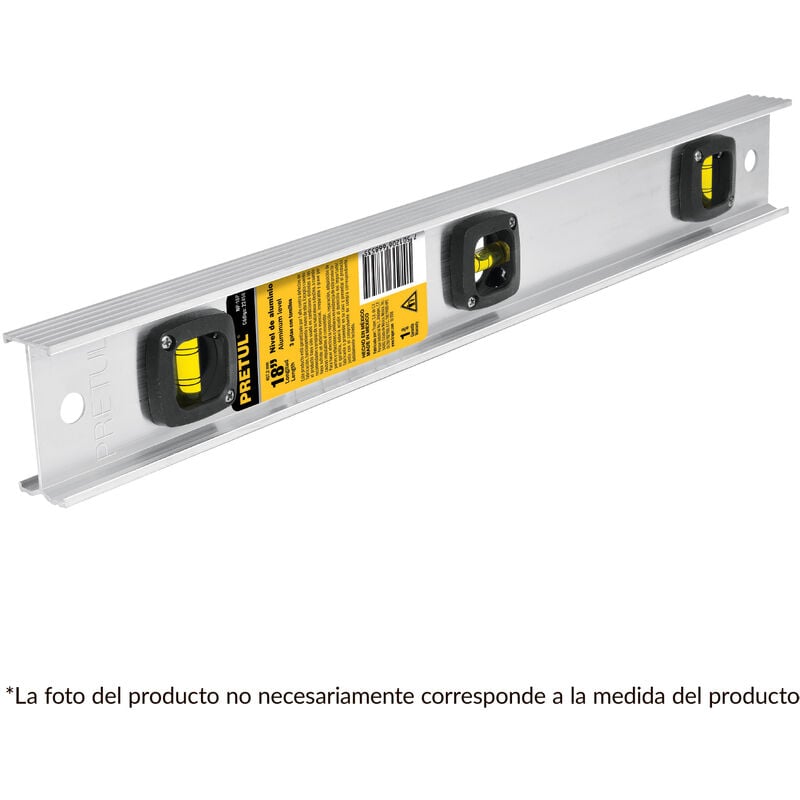 Nivel aluminio doble T, 350mm, Pretul