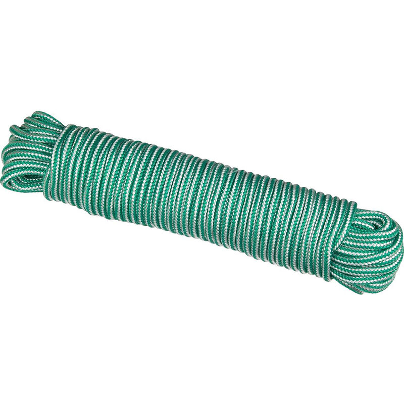 Rollo De Cuerda De Plástico De 4 Mm – 100 Metros, Color Verde, Resistente Y Ligera Para Atar Y Asegurar
