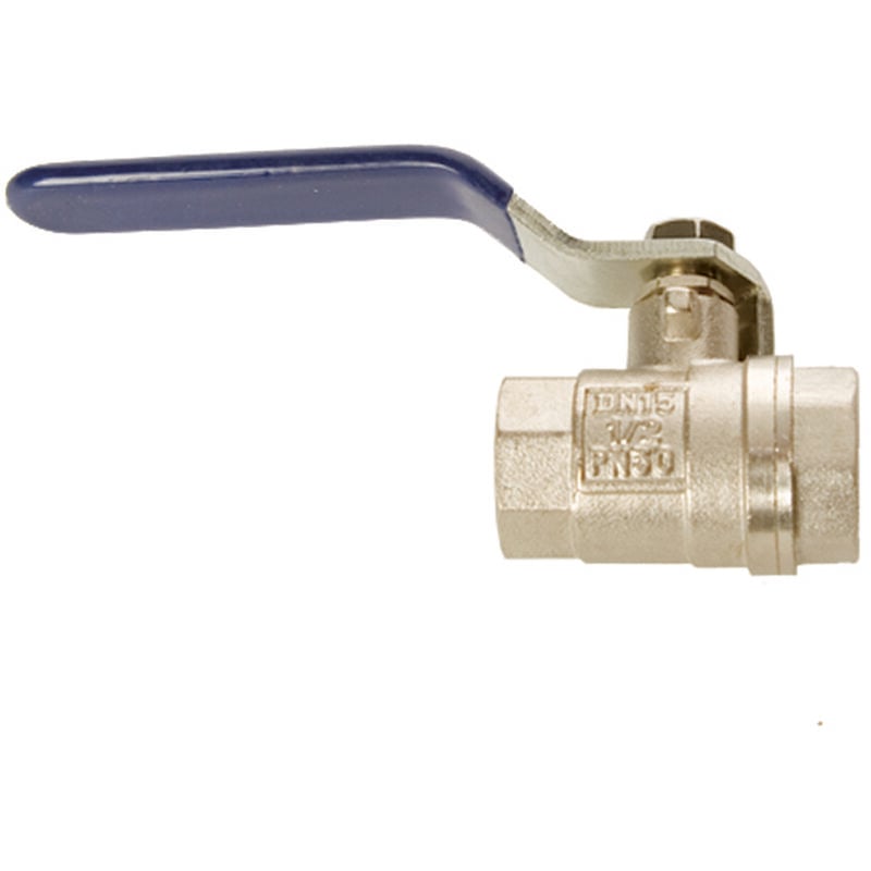 Llave De Paso Esferica Cromo Para Agua 1/2 Bronce Acero