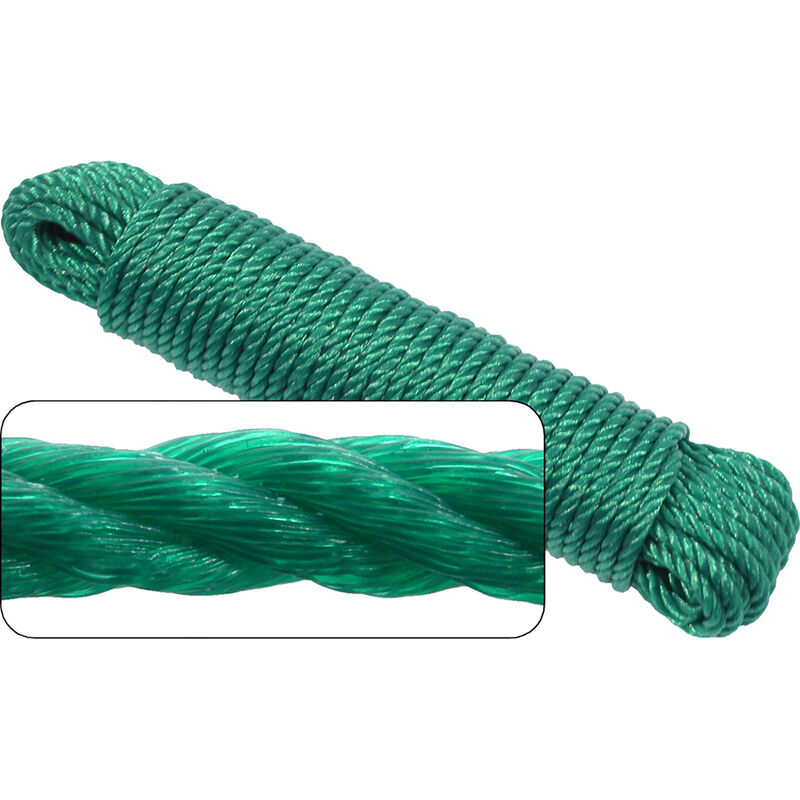 Cuerda Cable Polipropileno 6mm 4 Cabos Bobina Azul 24 Kg