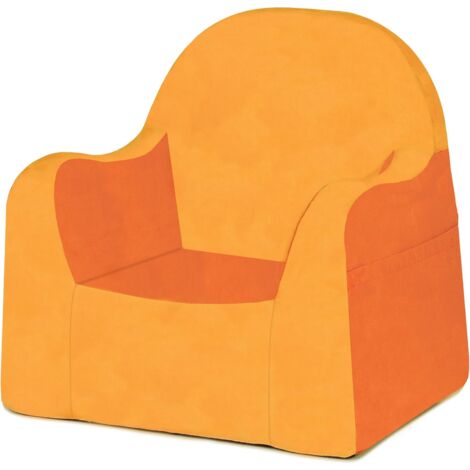 P''kolino Little Reader, Sillón liviano y cómodo para el pequeño niño lector sillita para bebes con forro de microfibra resistente, Naranja (Orange) (1/4)