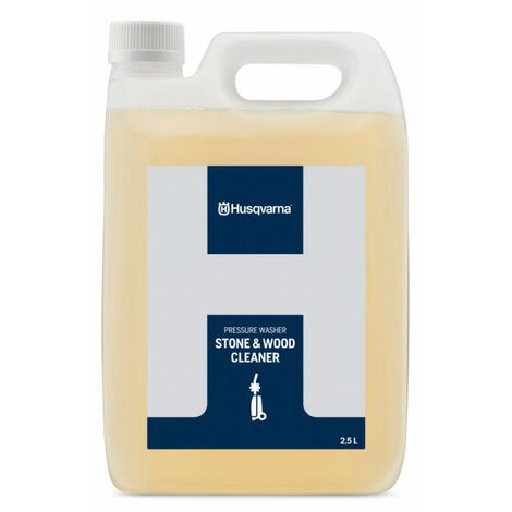 Detergente Husqvarna 2,5L para hidrolimpiadoras para superficies con piedra o madera.