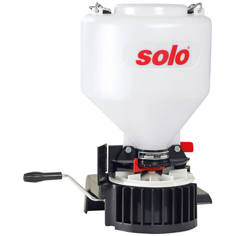 SOLO 421 9 kg Capacidad esparcidor Manual con Correa Ajustable y manivela Manual – Rojo