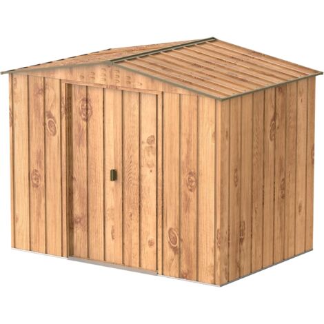 Duramax - caseta jardín - TOP ARTEMISA 8X6 - Metal - color imitación madera (1/7)
