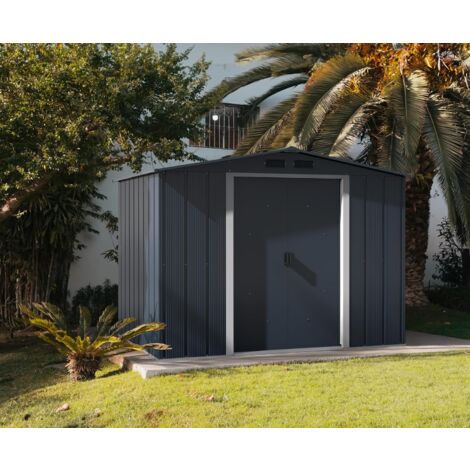 Duramax - caseta jardín - ECO ALTEA 8X6 - Metal - color gris antracita