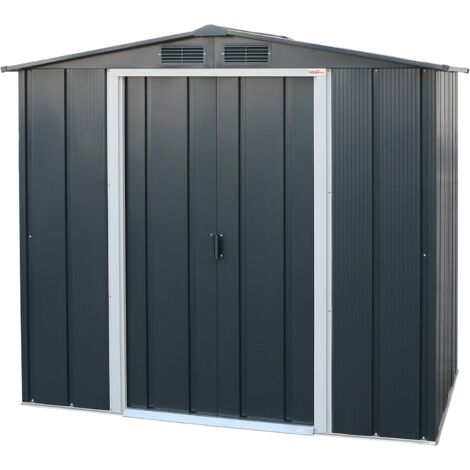 Duramax - caseta cobertizo jardín - ECO DENIA 6X4 - Metal - gris antracita