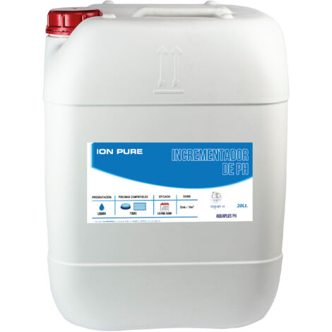 Incrementador de pH Líquido para Piscinas 20 L – Corrige pH Bajo (7,2)  Formato Profesional para Uso Intensivo  Mejora del Equilibrio del Agua