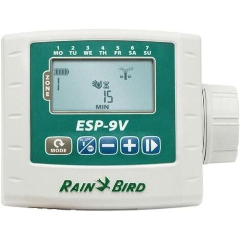 Programador de Riego Rain Bird ESP-9V 4 Estaciones (Batería)  Ideal para Riego en Zonas Remotas  Oferta exclusiva