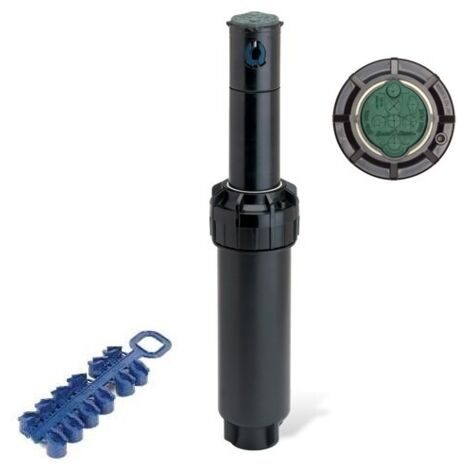 ASPERSOR RAIN BIRD 5004 PLUS ROSCA 34 HEMBRA  ASPERSOR RAIN BIRD DE ALCANCE 76 A 152 METROS INCLUYE TOBERAS PARA AJUSTAR RADIO DE ALCANCE PRESION DE TRABAJO 17 A 45 BAR ROSCA 34 ANGULO DE