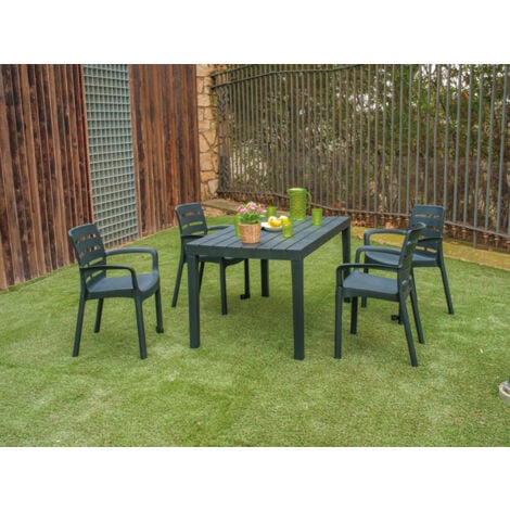 Mesa Sumatra rectangular - Antracita - 138x80x72 cm