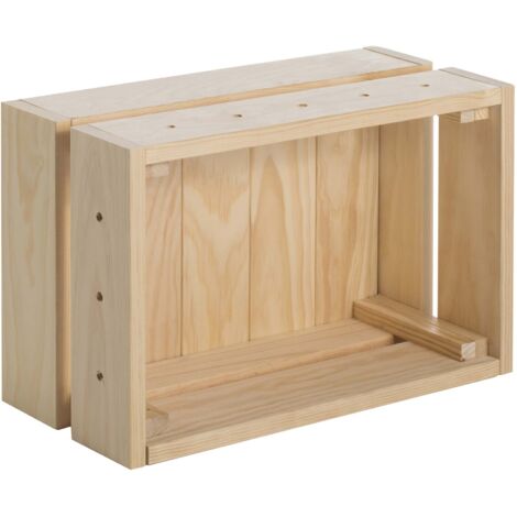 Caja modular home box sin barniz - 25,6x38,4x16,5 cm