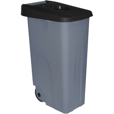 Cubo reciclaje Denox - 85 l - Negro
