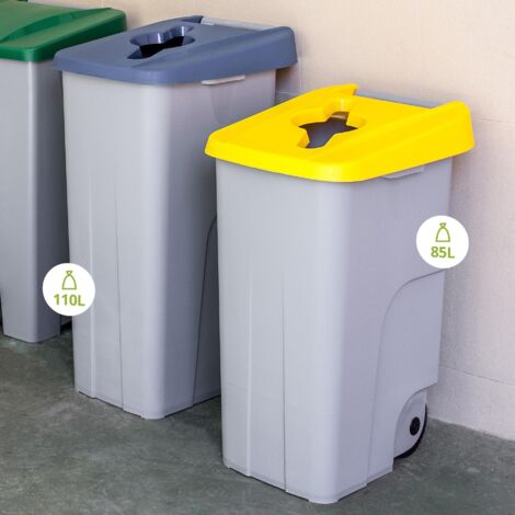 Cubo reciclaje Denox - 85 l - Azul