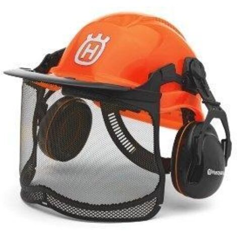 HUSQVARNA Casco forestal clásico con visera de malla y protección auditiva