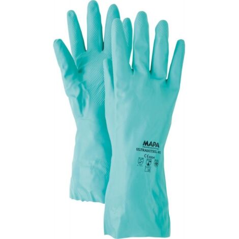 Guantes Ultra nitril 492, Talla 6, verde