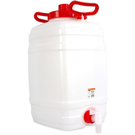 Contenedor de alimentos de polietileno con ventilación y grifo de 25 litros