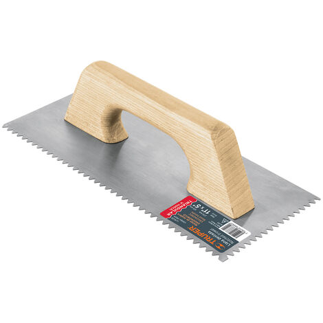Llana dentado triangular con mango de madera - 280x130 mm