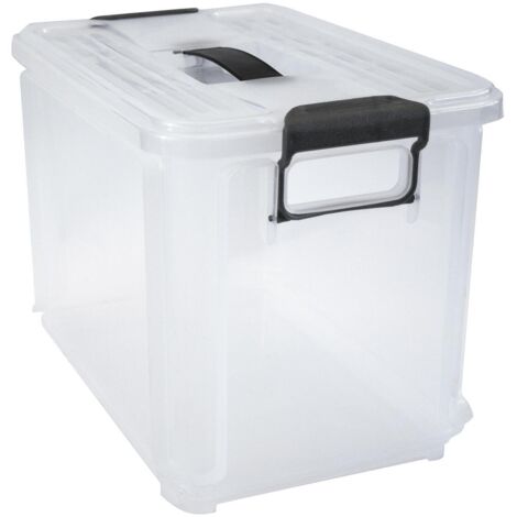 Caja de plástico con tapa - 14 l - 345x240x260 mm