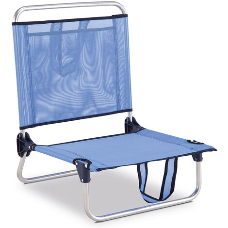 Silla de playa multiposición, tubo redondo aluminio