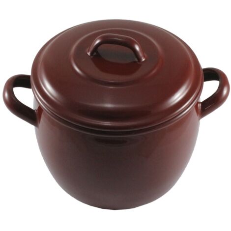 Olla esmalte clásico con tapa - 30 cm - 15 l (1/4)