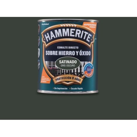 Esmalte satinado sobre hierro y óxido - 750 ml - Gris oscuro (1/4)