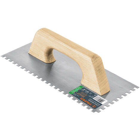 Llana dentado cuadrado con mango de madera - 280x130 mm