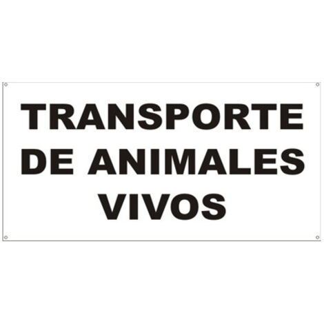 Señal transporte animales vivos pvc 300x400mm rd21065