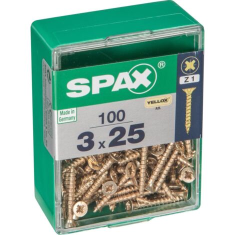 Tirafondo cabeza plana Yellox - M - 3x25 mm (1/4)