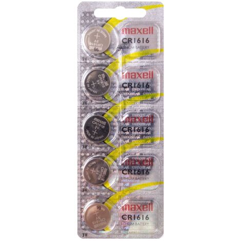Maxell 18586400 pila doméstica Batería de un solo uso CR1616 Dióxido de manganeso y zinc (Zn/MnO2)