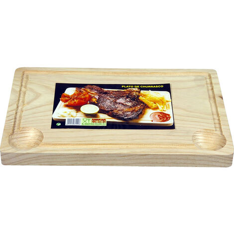 PLATO CHURRASCO MADERA