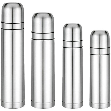 GRÄWE Termo De Acero Inoxidable, Termo, Termo Para Viajes Con Vaso, A Prueba De Fugas, Apto Para Lavavajillas (plata, 350 Ml