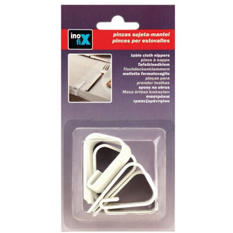 Pinza blanca para sujetar manteles (1/2)