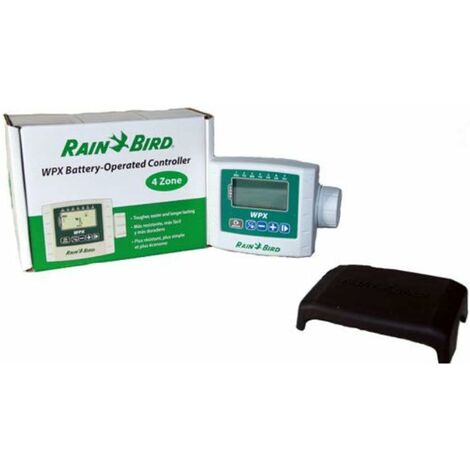 Rain Bird Programador Modular Modelo WPX4, para 4 Estaciones a Pilas ESP-9V, con automatización del riego sin Red eléctrica, Color Gris, 6,2 x 10,3 x 13,6 centímetros (Referencia: F48314)