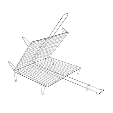 Parrilla acero inoxidable para pescado - 40x45 cm