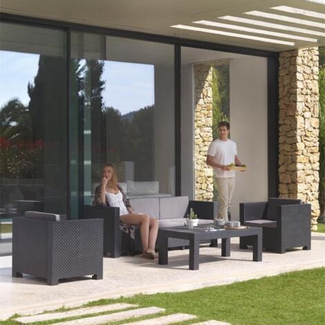 Conjunto de jardin Set Diva Tropea SHAF Grafito