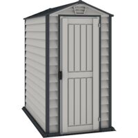 Duramax - caseta jardín - EVERMORE 4x6 - Resina PVC - color gris claro y oscuro