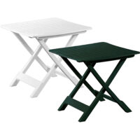 Mesa de resina plegable Tevere blanco 79x72 Progarden