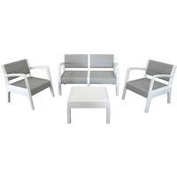 Shaf Miami - Conjunto muebles jardín/terraza, color piedra