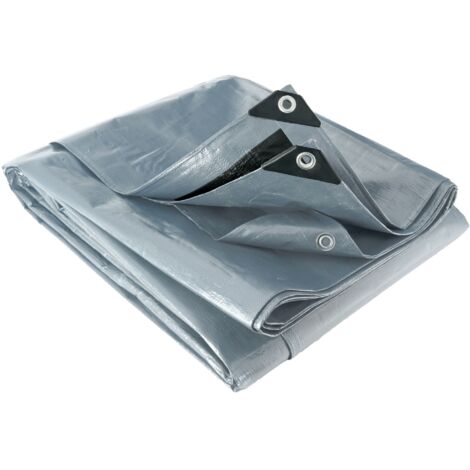 Telo multifunzione grigio e nero 200 g/m2 WERKA PRO6 x 6 m