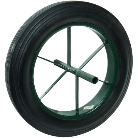 Ruota antiproiettile 15'' 385 x 66 Pneumatico rigido e asse 20mm