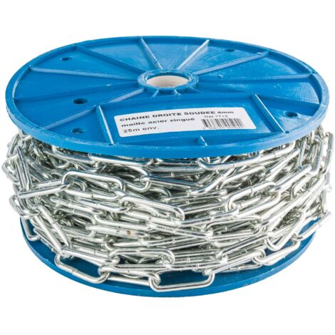 Catena saldata 4 mm acciaio zincato 25m