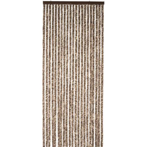 Tenda a chenille marrone e beige WERKA PRO120 x 220 cm