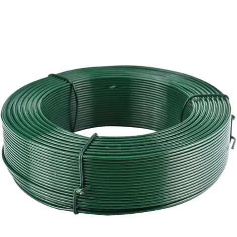 TENAX Filo di Ferro plastificato, Verde, Lunghezza 100 m - Diametro 2 mm
