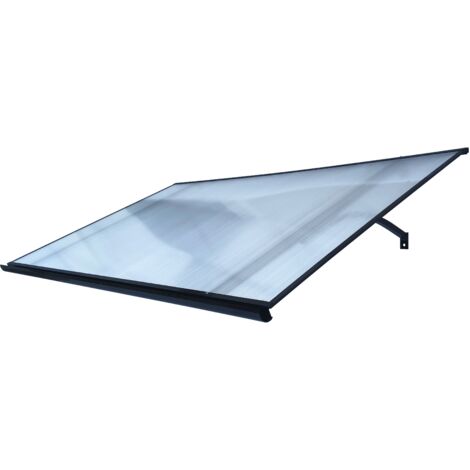 Aluminiumrahmen-Vordach STARKEDACH Straight T-160 RAL 7016 mit Polycarbonatbeschichtung