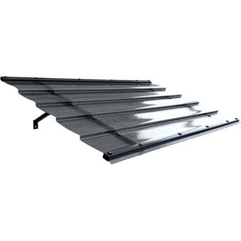 Aluminiumrahmen-Vordach STARKEDACH DIAMONDS Straight T-150 mit monolithischem Polycarbonatbeschichtung